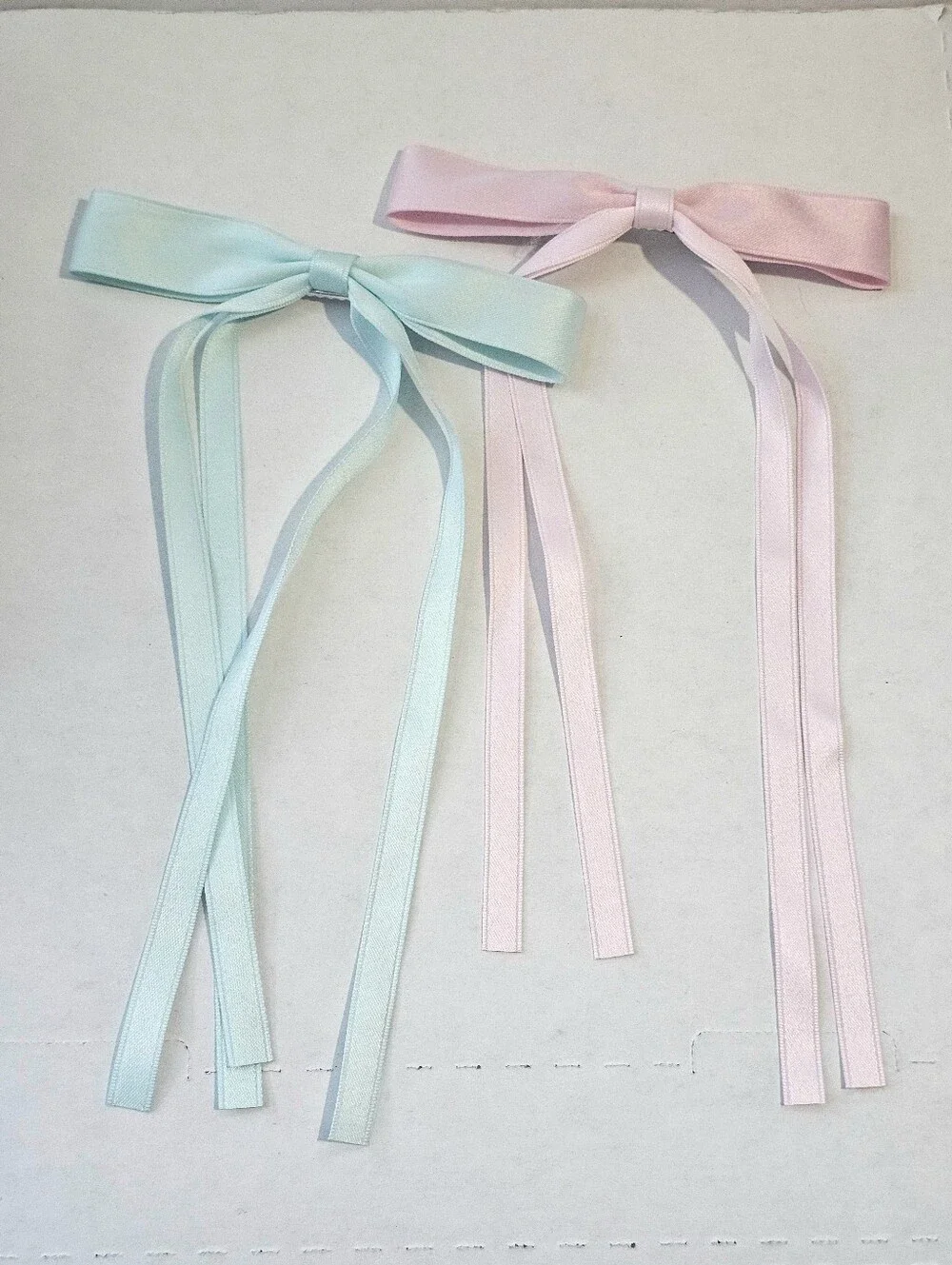 Hair Bow Clips with Long Tail, set of 2